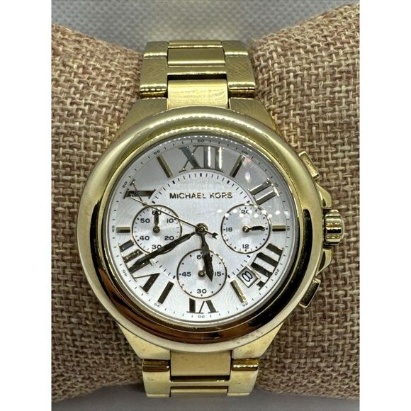 Michael Kors Camille MK5635 Womens Gold Stainless Steel Dial Quartz Watch JNA783